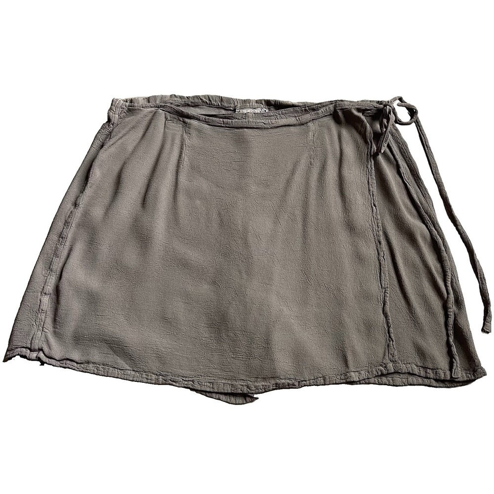 Vintage Ghost London 90's L Skort Faux Wrap Shorts Brown Made In England